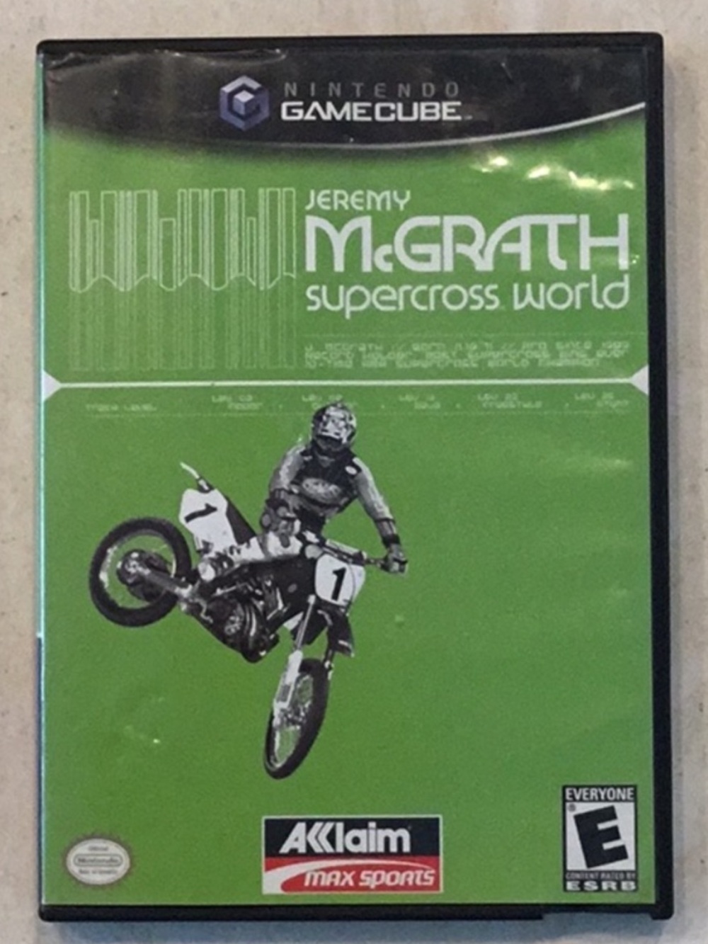Jeremy McGrath Supercoss World Nintendo GameCube Game CIB Tested